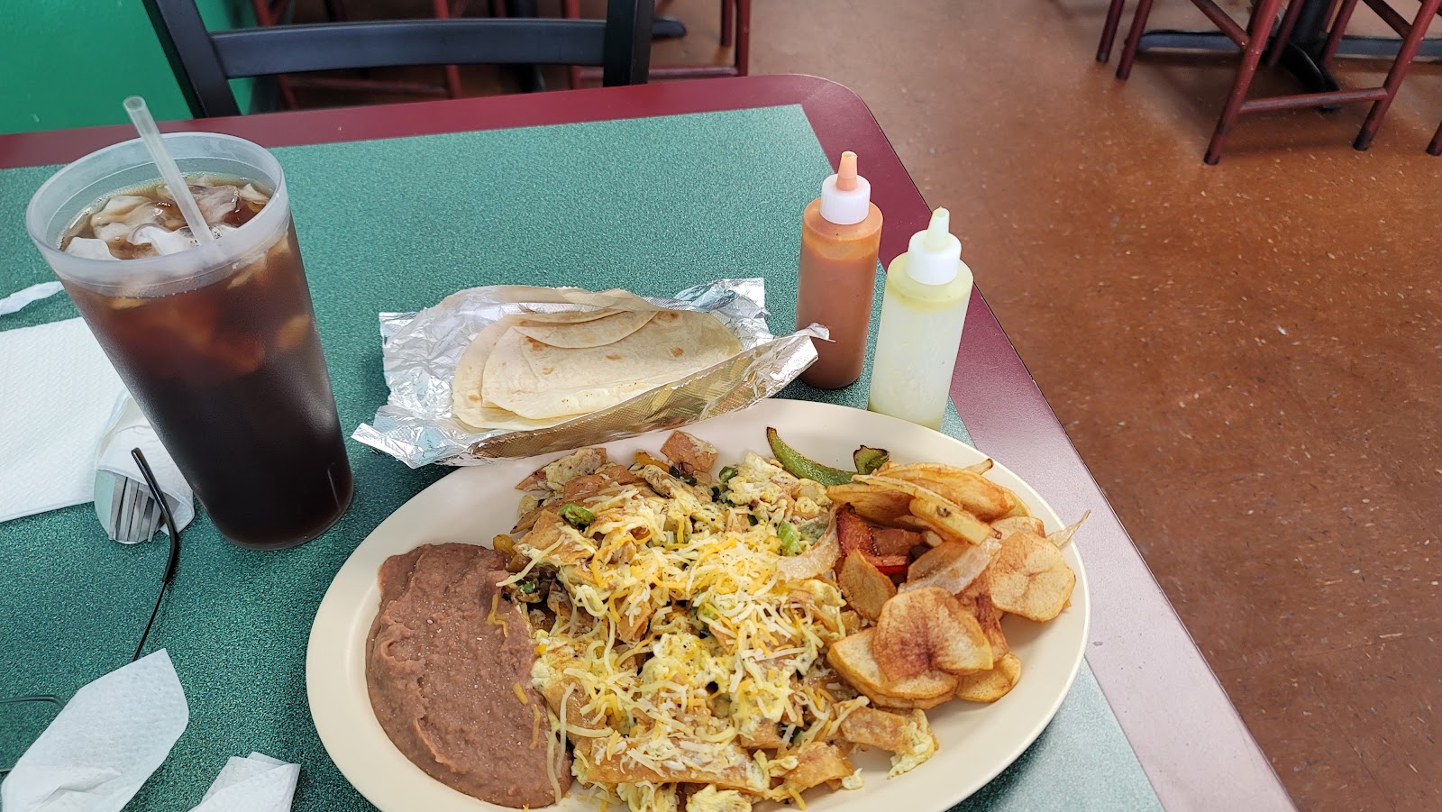 Plated Mexican dish at El Buen Gusto Restaurant